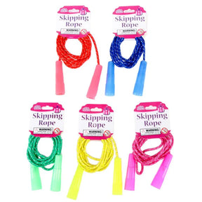 The Sally Collection Skipping Rope Sparkles Assorted Colour 2.5m 206742