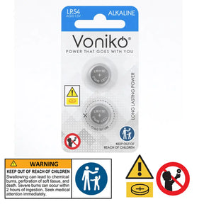 Voniko Alkaline Button Battery Ag10 2Pcs VN037324