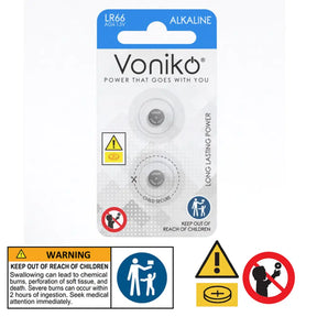 Voniko Alkaline Button Battery Ag4 2Pcs VN037317