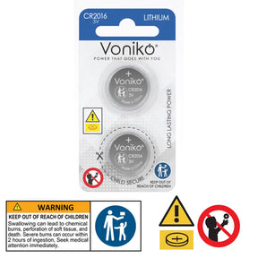 Voniko Lithium Button Battery Cr2016 2Pcs VN037256
