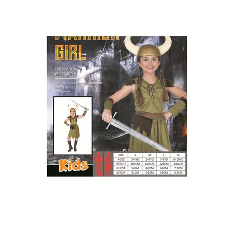 Warrior Girl Costume Size XL 83101-XL