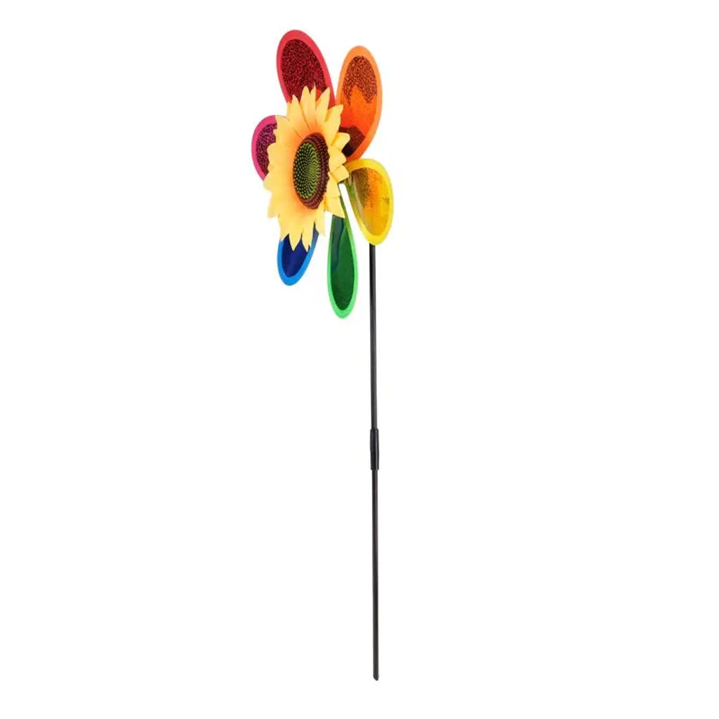 Windmill Spinner Sunflower Centre Metallic Multi-Colour 27x65cm 267620