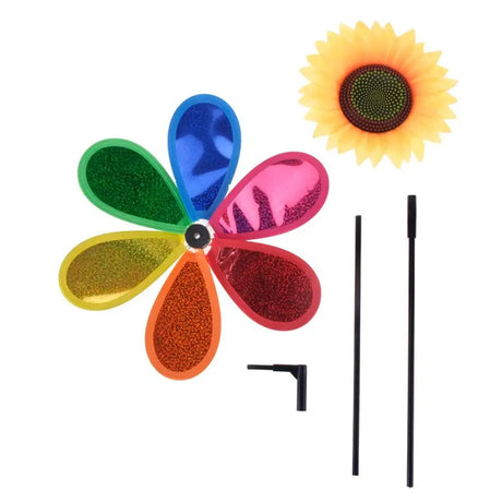 Windmill Spinner Sunflower Centre Metallic Multi-Colour 27x65cm 267620