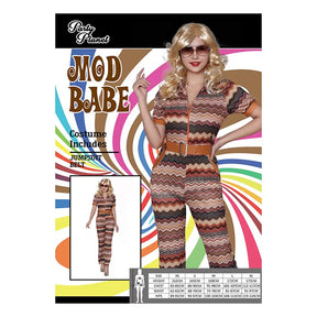 Womens Hippie Costume Including Jumpsuit, Belt PP39831
