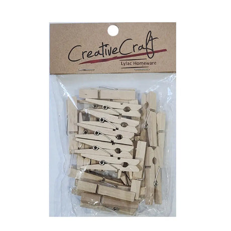 Wooden Pegs Natural Color 4.5cm 24Pks K095785