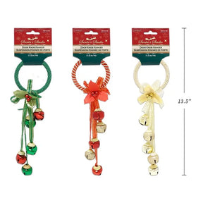 Xmas Bell Door Knob Hanger 29cm 3Asst XM10799