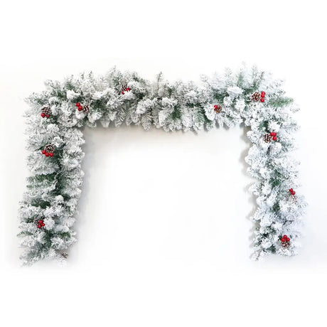 Xmas Garland 200cm Snowy W/Cones&Berries XM187947