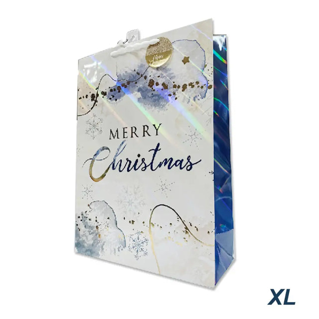 Xmas Gift Bag Rainbow Laser Xl 33x45x12.7cm XM210201