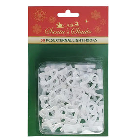 Xmas Hooks - 50Pk External Light Hooks L5.1XH2.1XT0.4cm XM059237