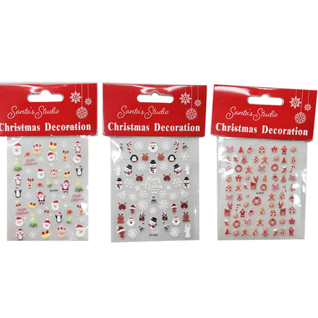 Xmas Nail Stickers 8X10cm Colorful XM216265