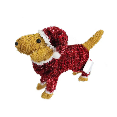 Xmas Tinsel 3D Dog 35.6X27.8X9.4Xm XM208246