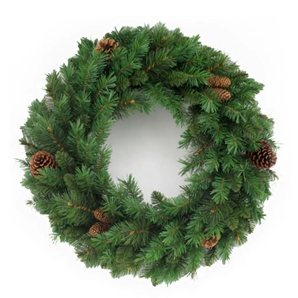 Xmas Wreath 50cm Mixed Tips Cones & Berries XM187985