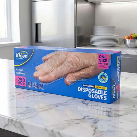 Xtra Kleen Gloves Powder Free Disposable Multipurpose Food Handling Cleaning  250Pk 281510