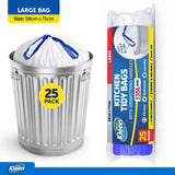 Xtra Kleen Large White Kitchen Garbage Bag 35L 58x71cm 25Pk 272723