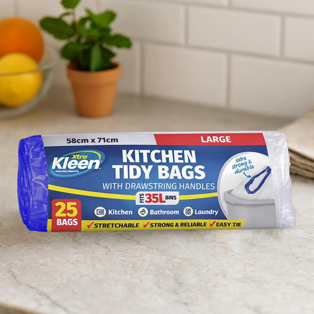 Xtra Kleen Large White Kitchen Garbage Bag 35L 58x71cm 25Pk 272723