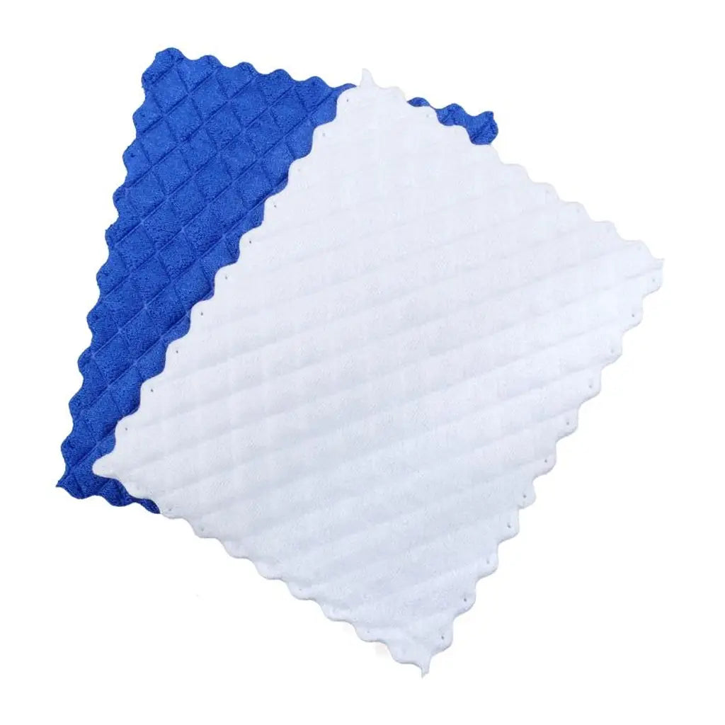 Xtra Kleen Sponge Core Microfibre Cloth Blue & White 17x20cm 2Pk 275243
