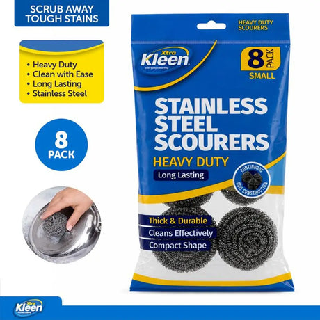 Xtra Kleen Stainless Steel Scourer 15g 8Pk 235339