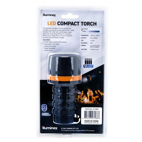 illuminex Battery Operated Torch 7 LED 12x6.8x6.8cm 271887