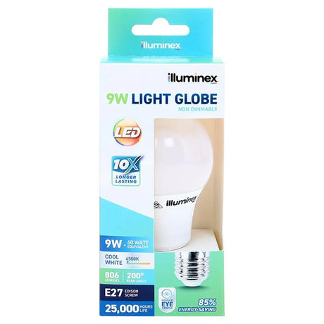 illuminex GLS LED Light Bulb E27 240V 9W C/W 228546