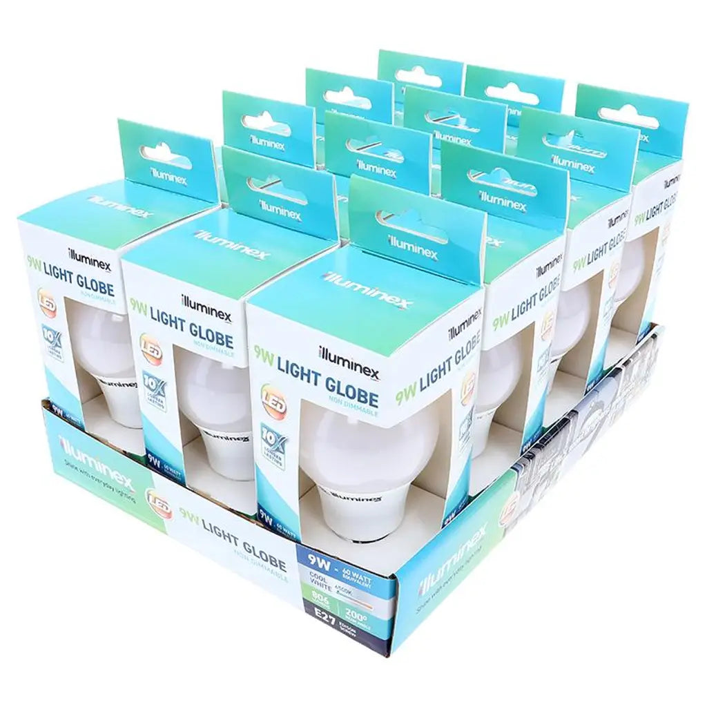 illuminex GLS LED Light Bulb E27 240V 9W C/W 228546